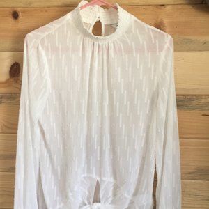 Sheer long sleeve top